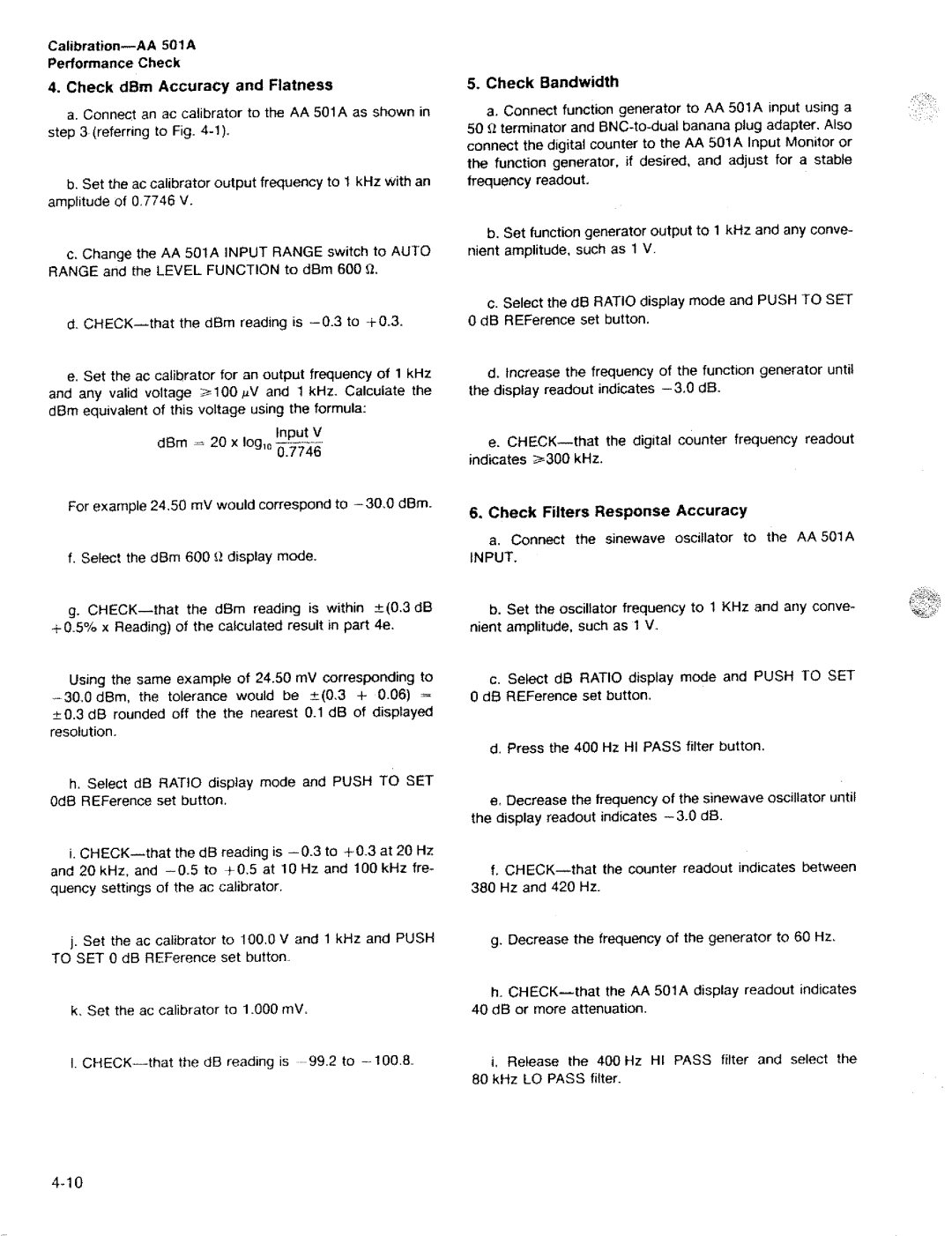 Tektronix AA 501A manual 