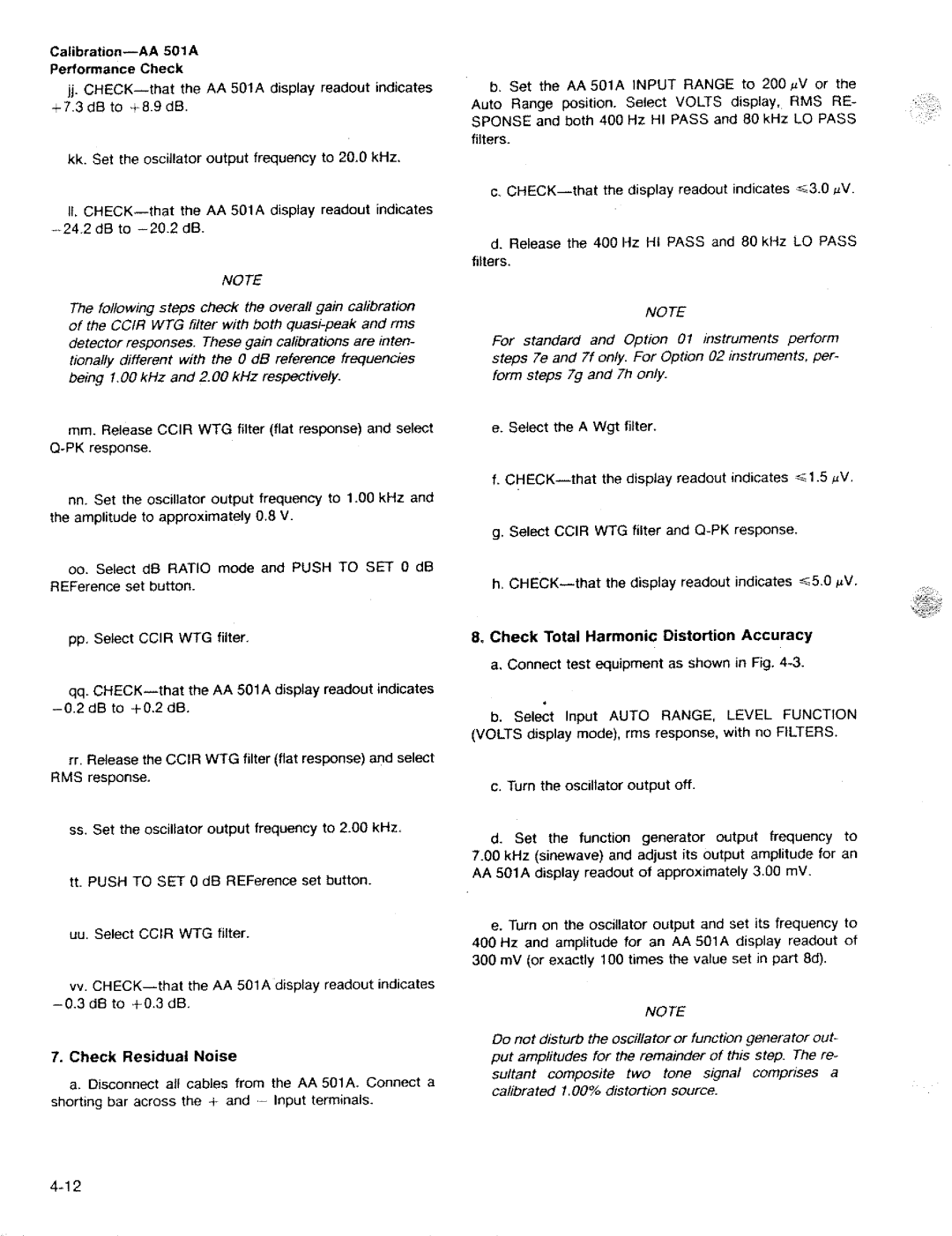 Tektronix AA 501A manual 