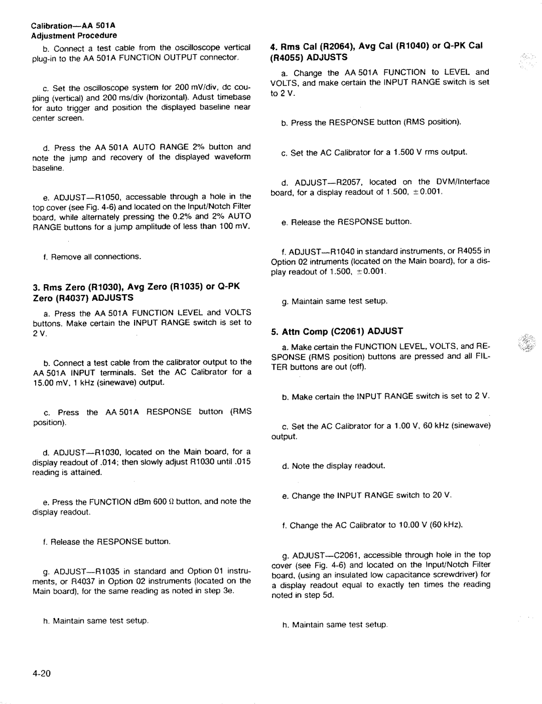 Tektronix AA 501A manual 