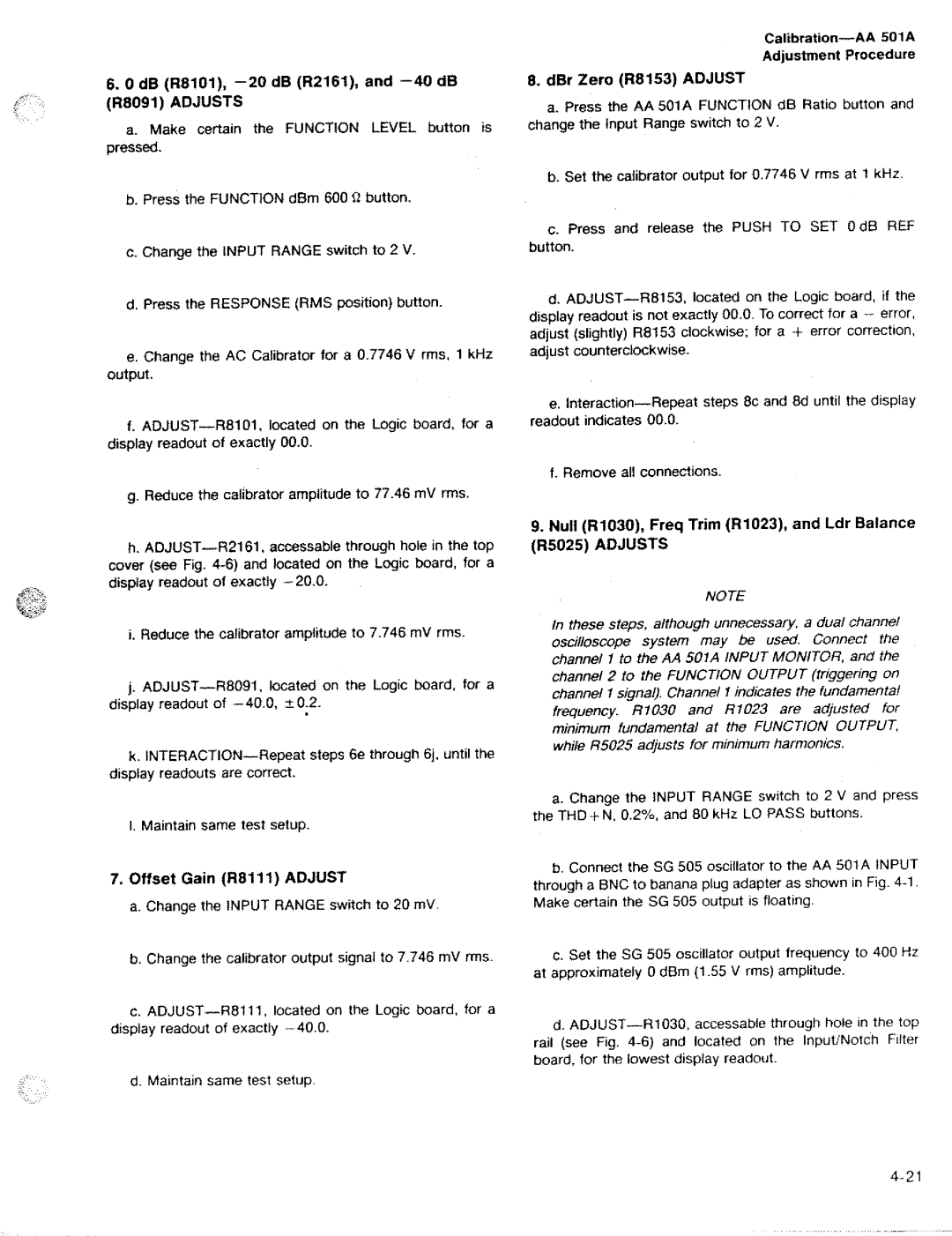 Tektronix AA 501A manual 