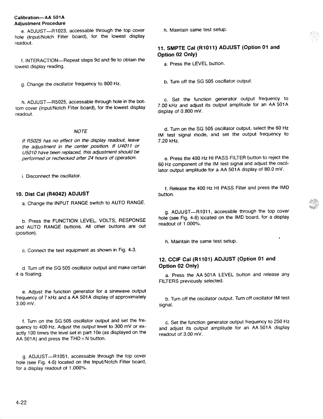 Tektronix AA 501A manual 