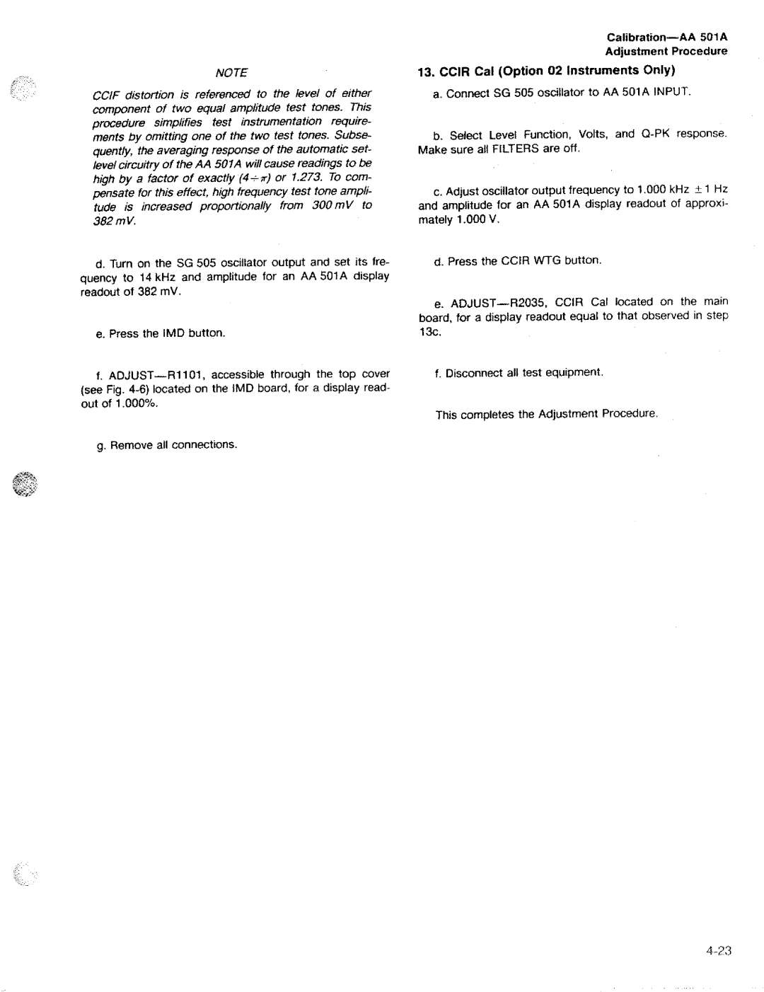 Tektronix AA 501A manual 