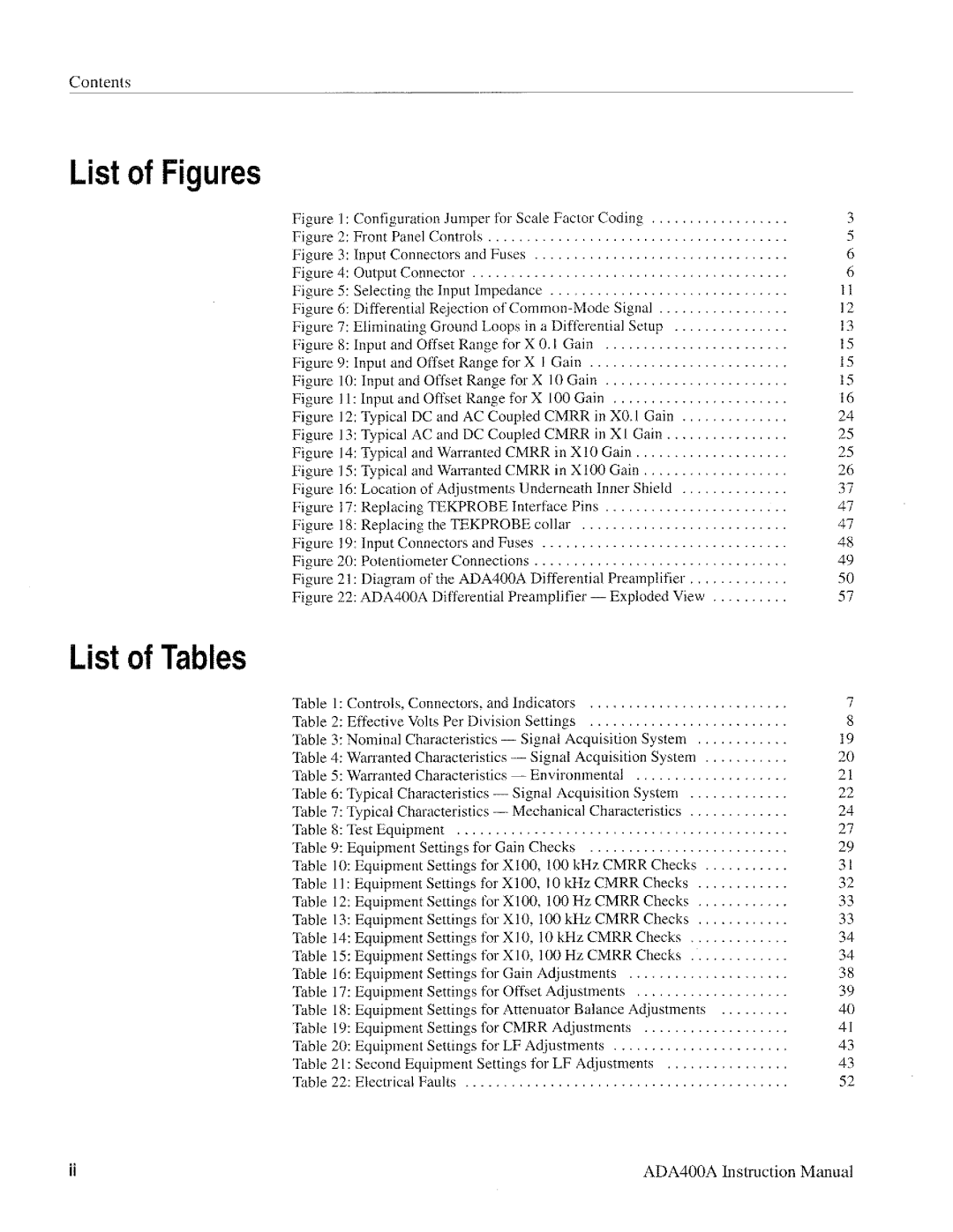 Tektronix ADA400A manual 