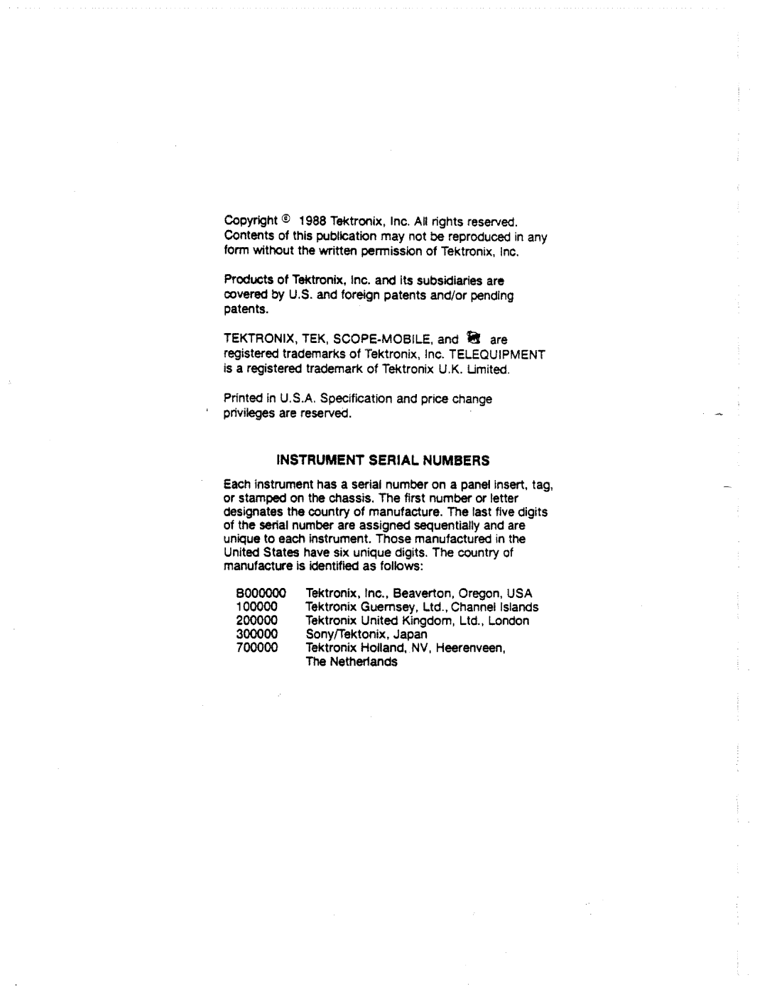 Tektronix AFG 5501, AFG 5101 manual 