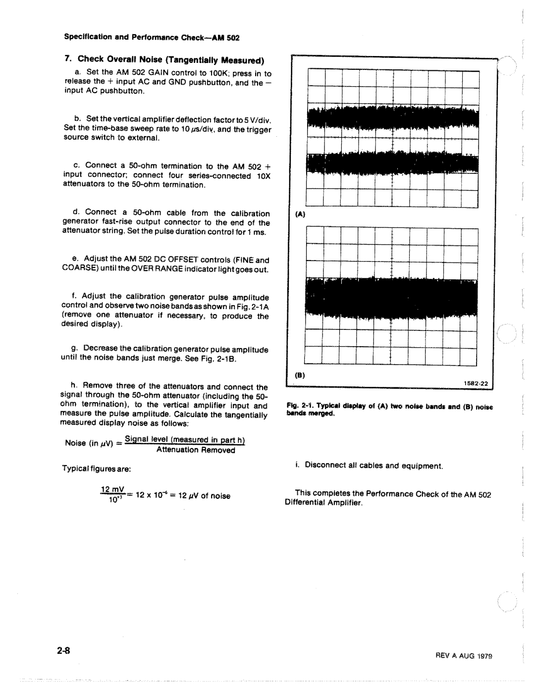Tektronix AM-502 manual 