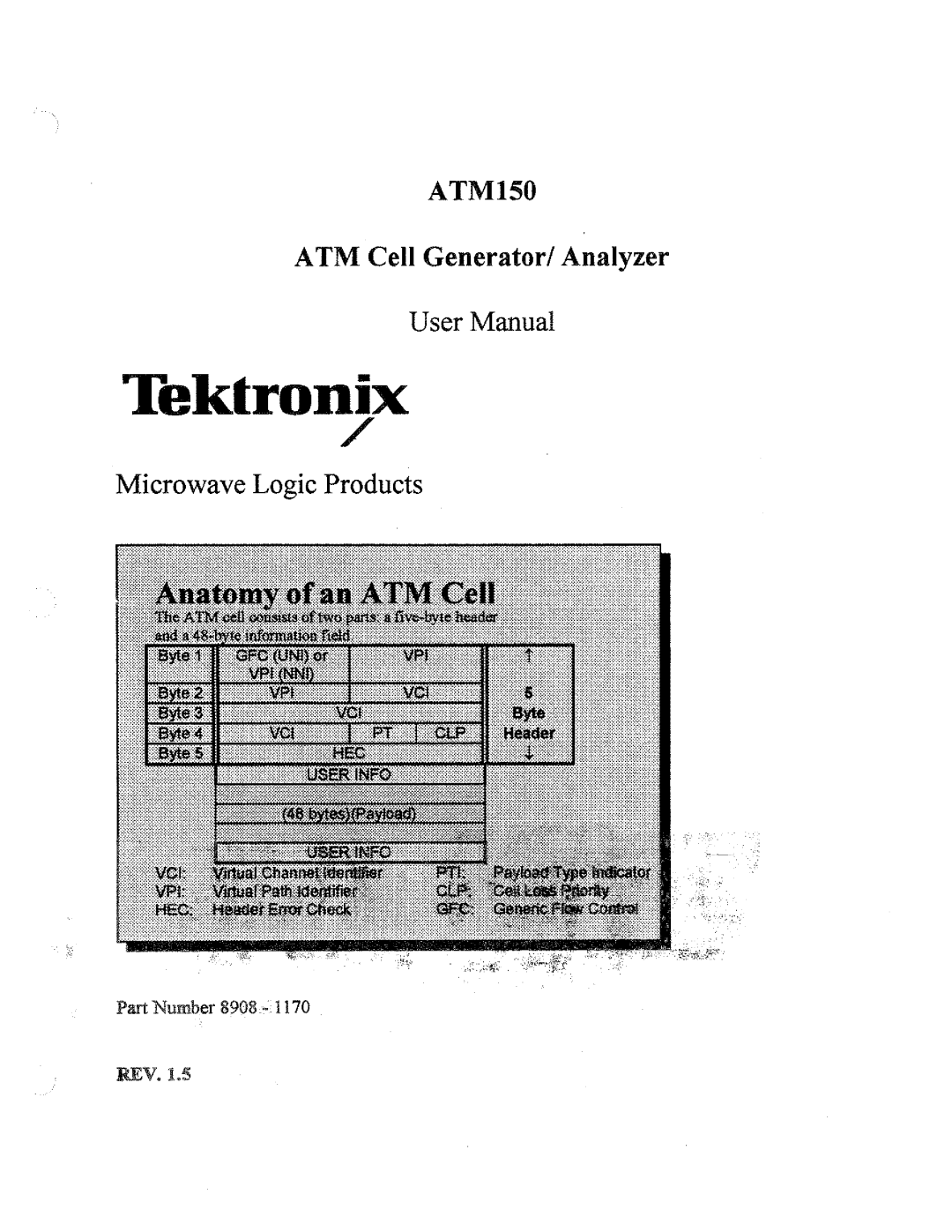 Tektronix ATM150 manual 