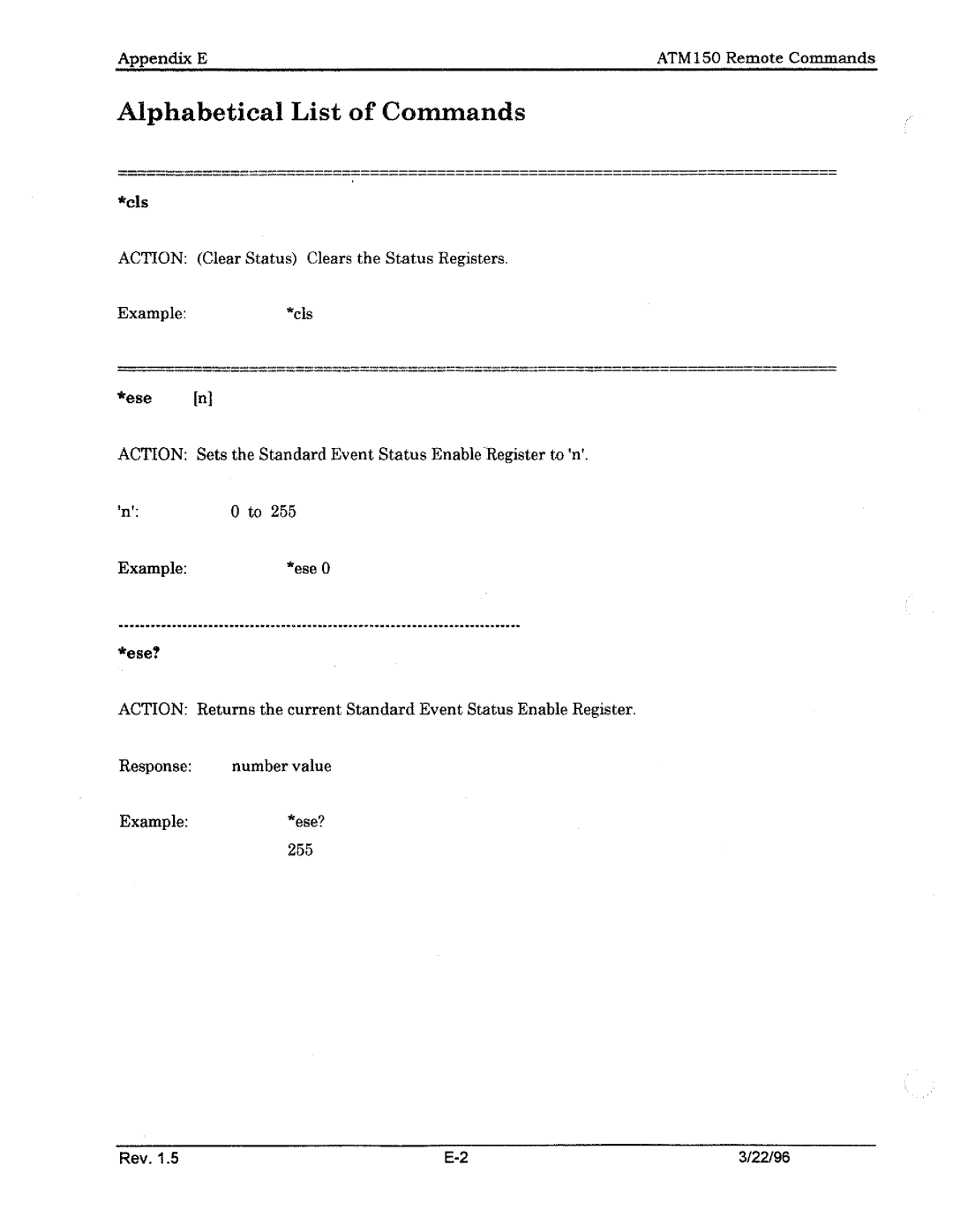 Tektronix ATM150 manual 