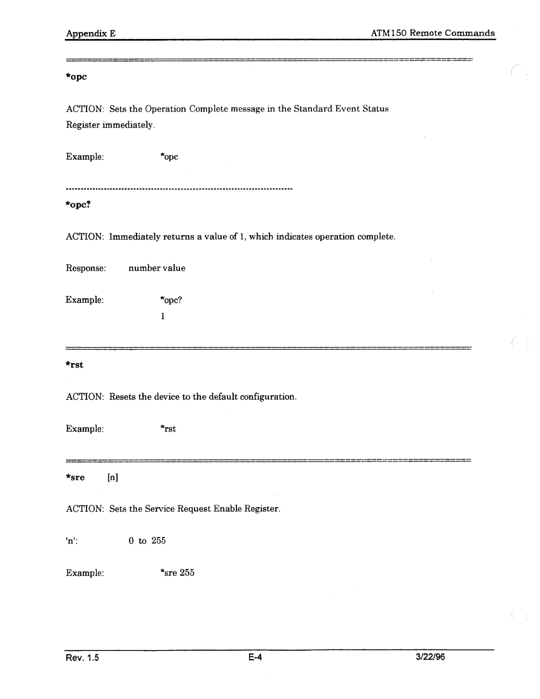 Tektronix ATM150 manual 