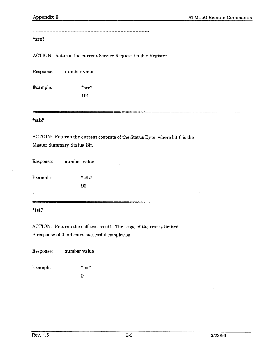 Tektronix ATM150 manual 