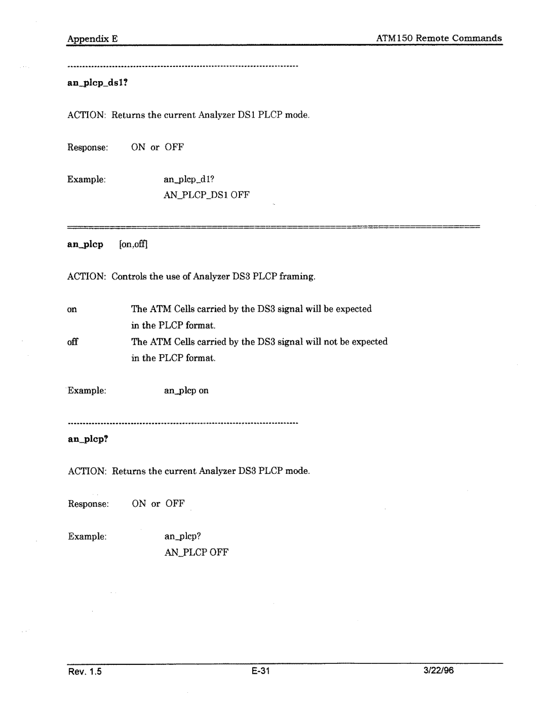 Tektronix ATM150 manual 