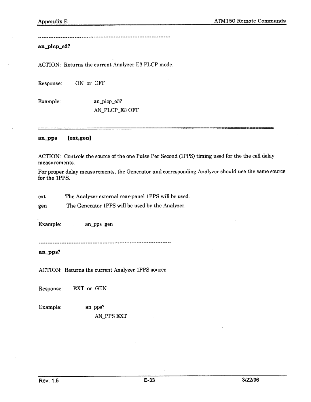 Tektronix ATM150 manual 