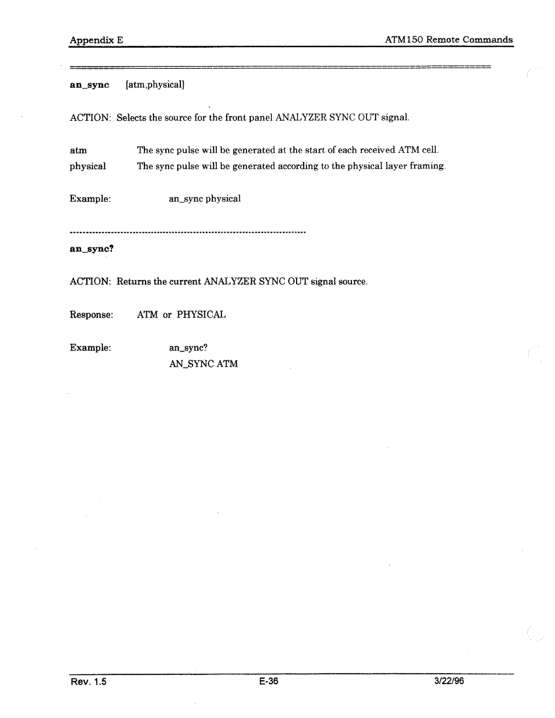 Tektronix ATM150 manual 