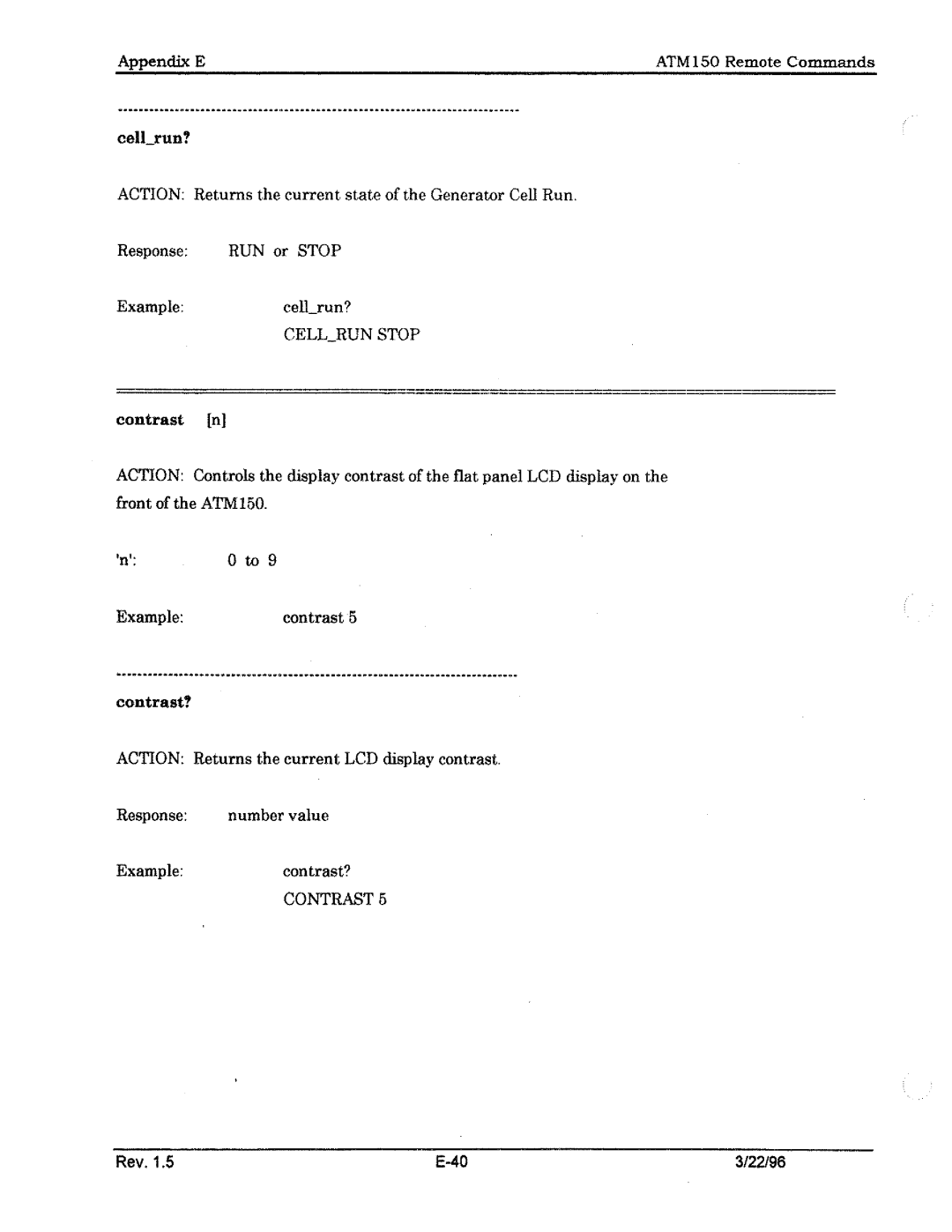 Tektronix ATM150 manual 