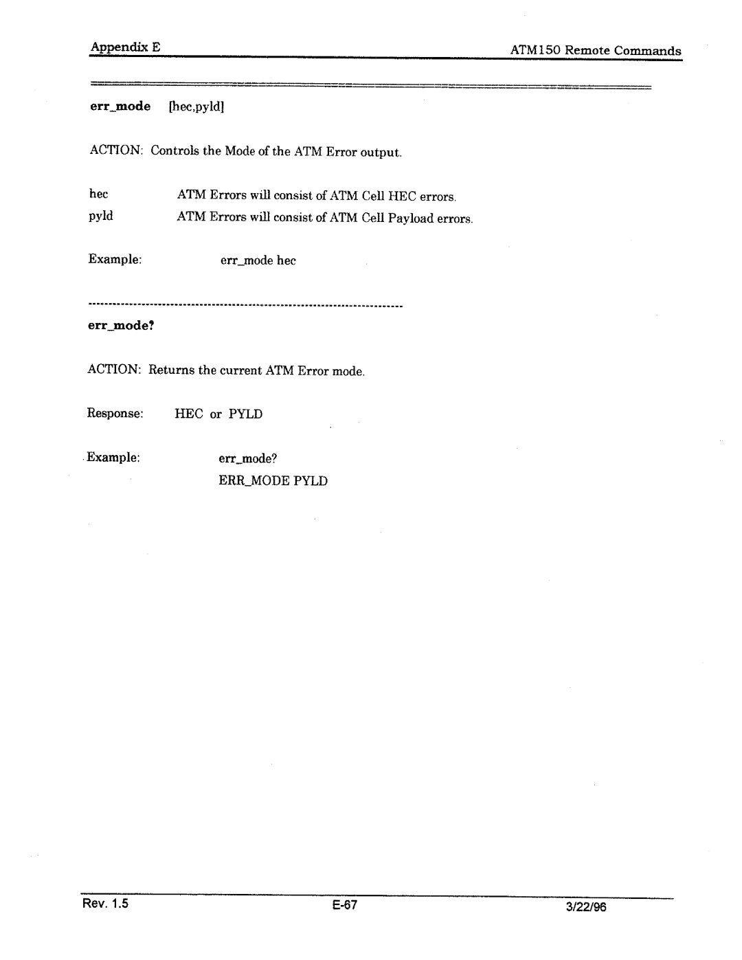 Tektronix ATM150 manual 