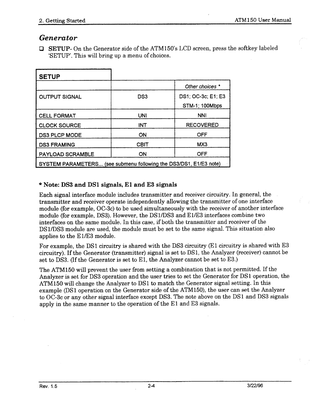 Tektronix ATM150 manual 