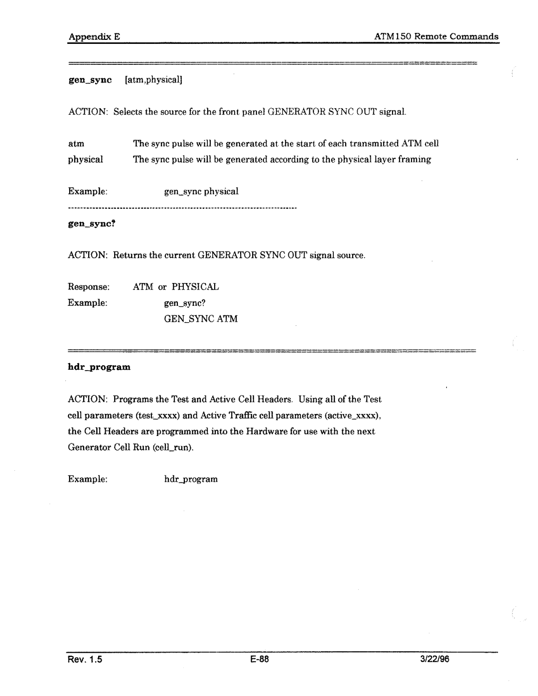 Tektronix ATM150 manual 