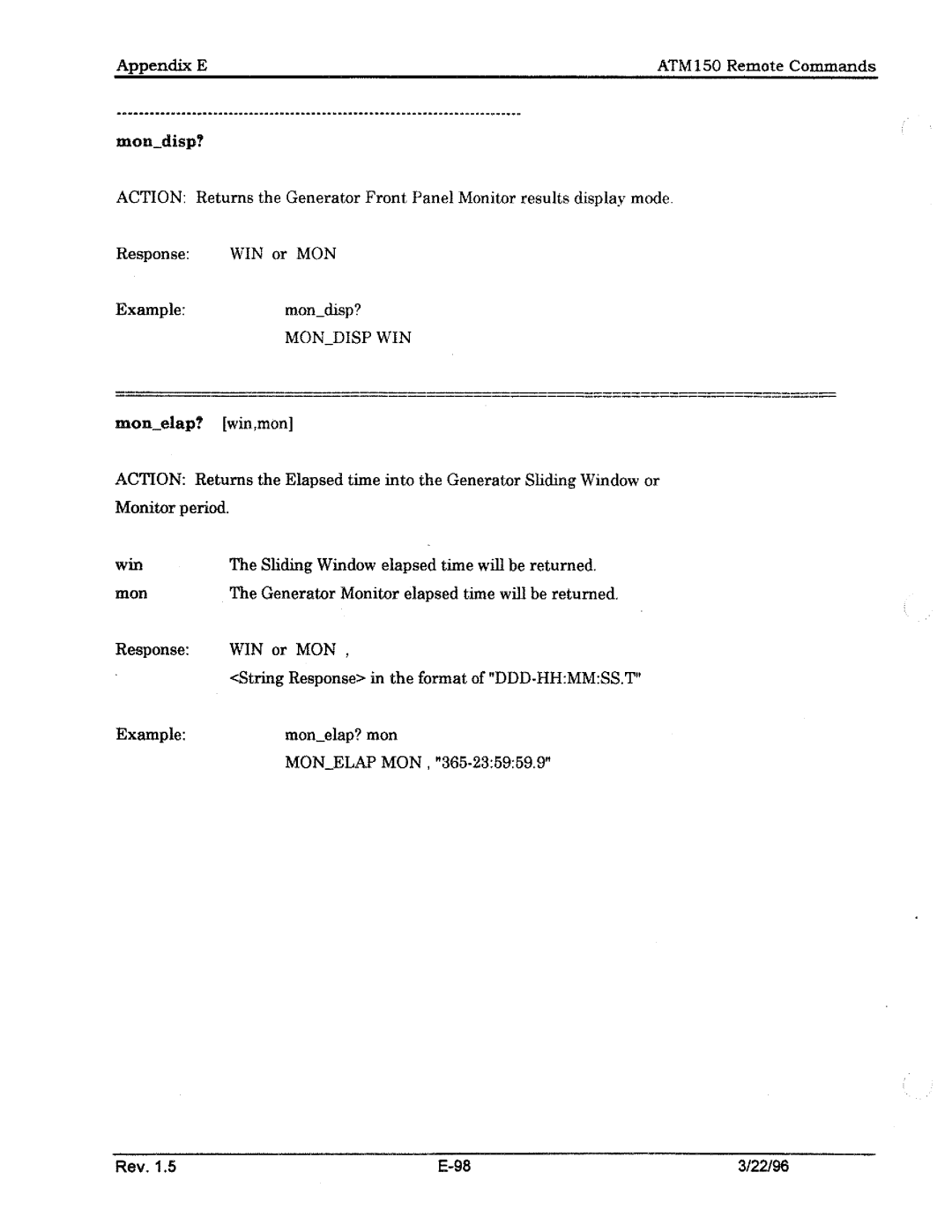 Tektronix ATM150 manual 