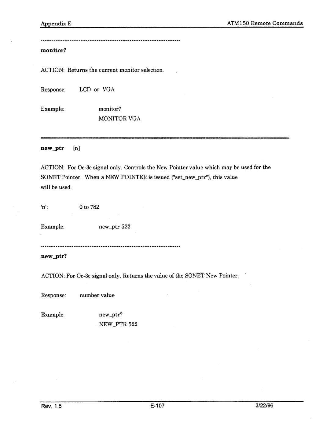 Tektronix ATM150 manual 