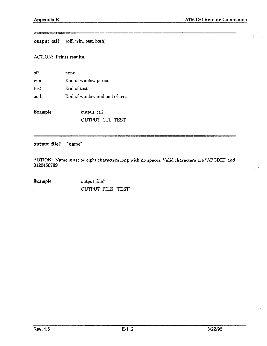 Tektronix ATM150 manual 