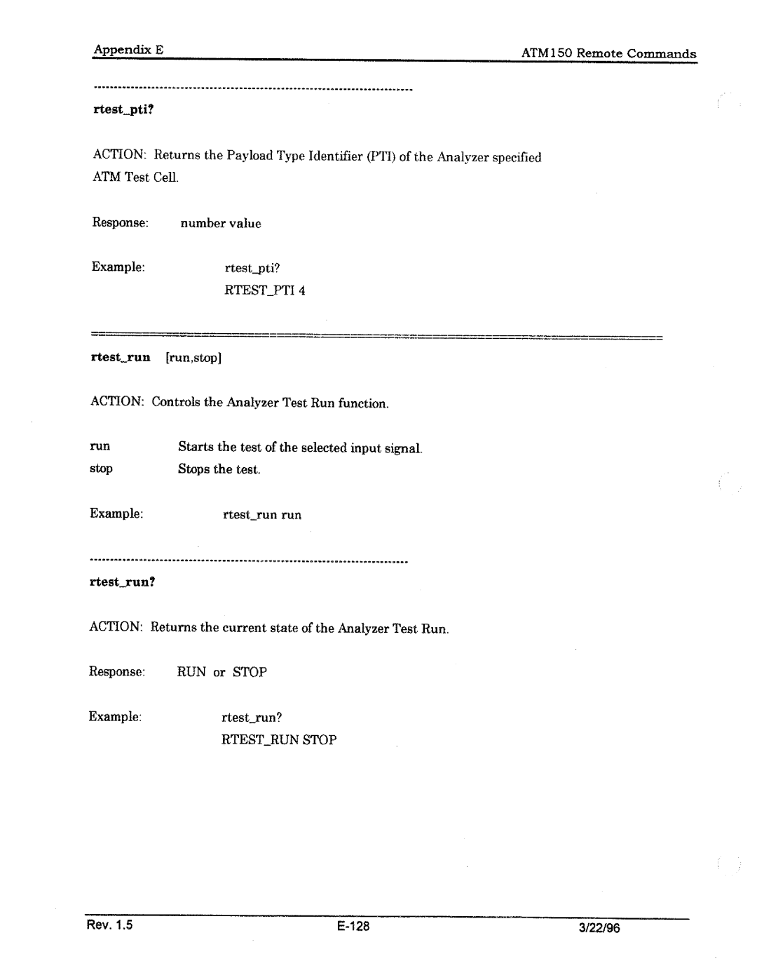 Tektronix ATM150 manual 