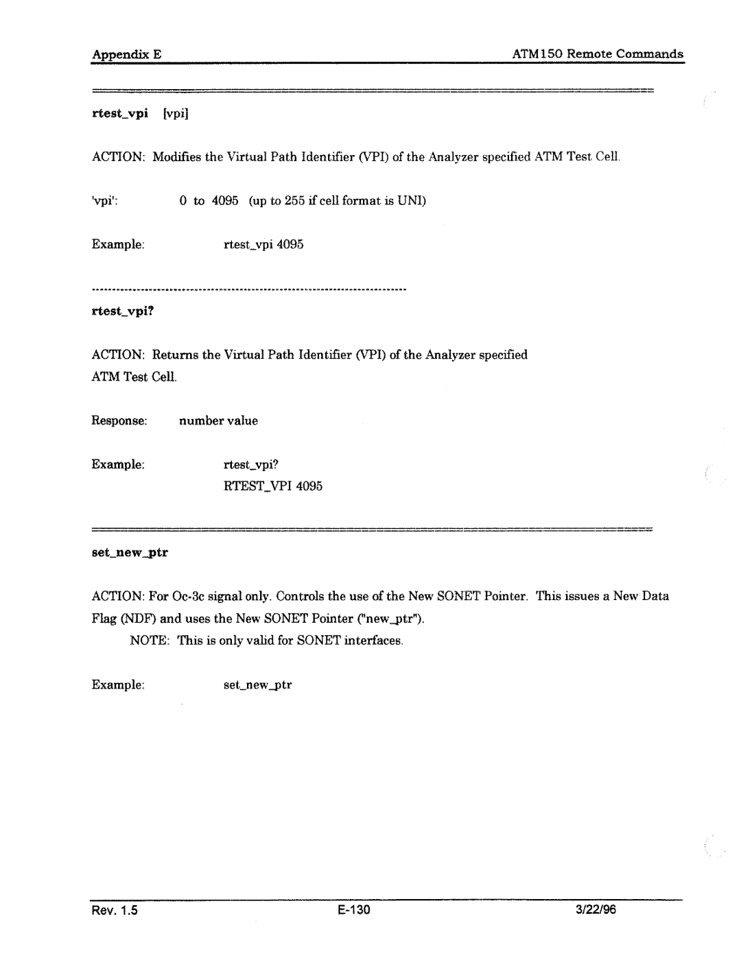 Tektronix ATM150 manual 