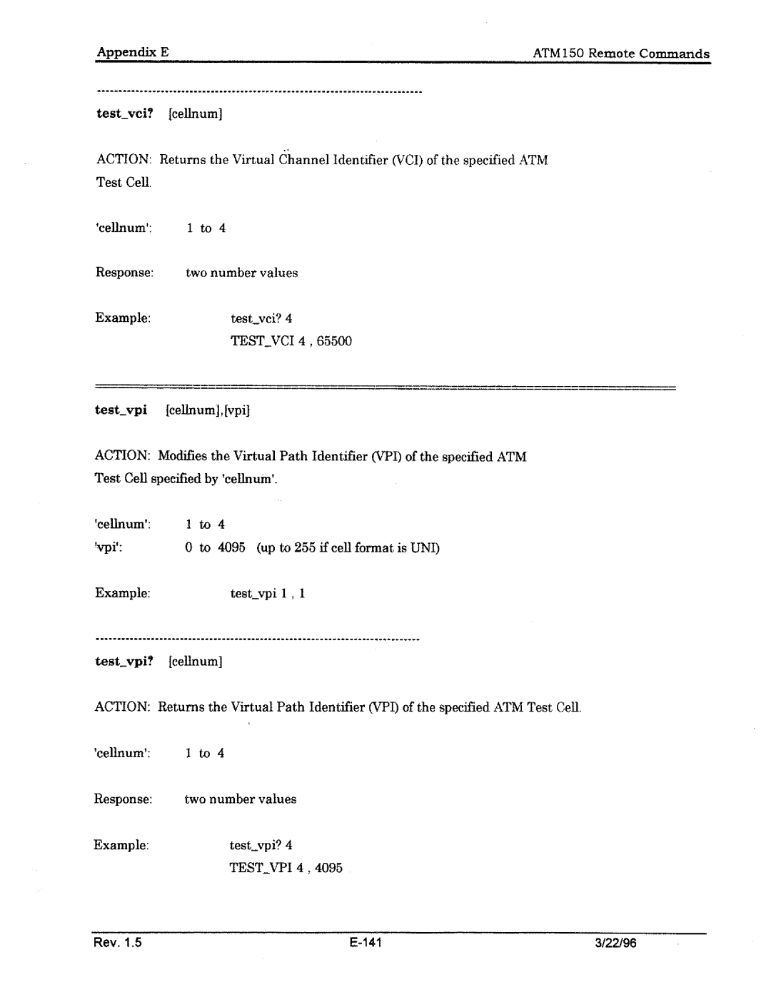 Tektronix ATM150 manual 