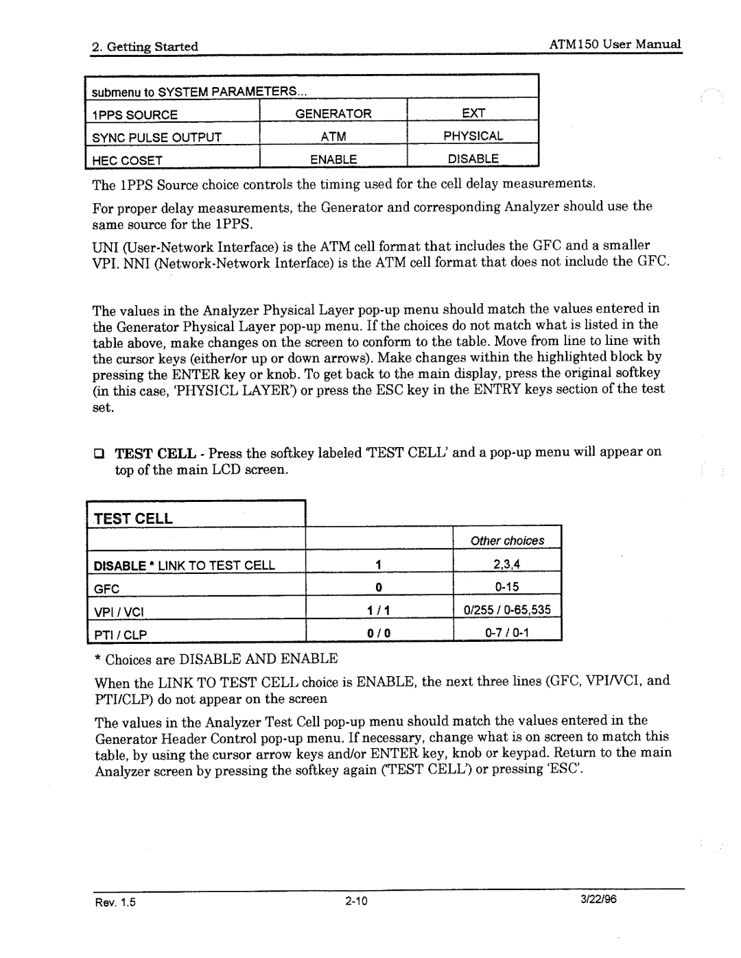 Tektronix ATM150 manual 