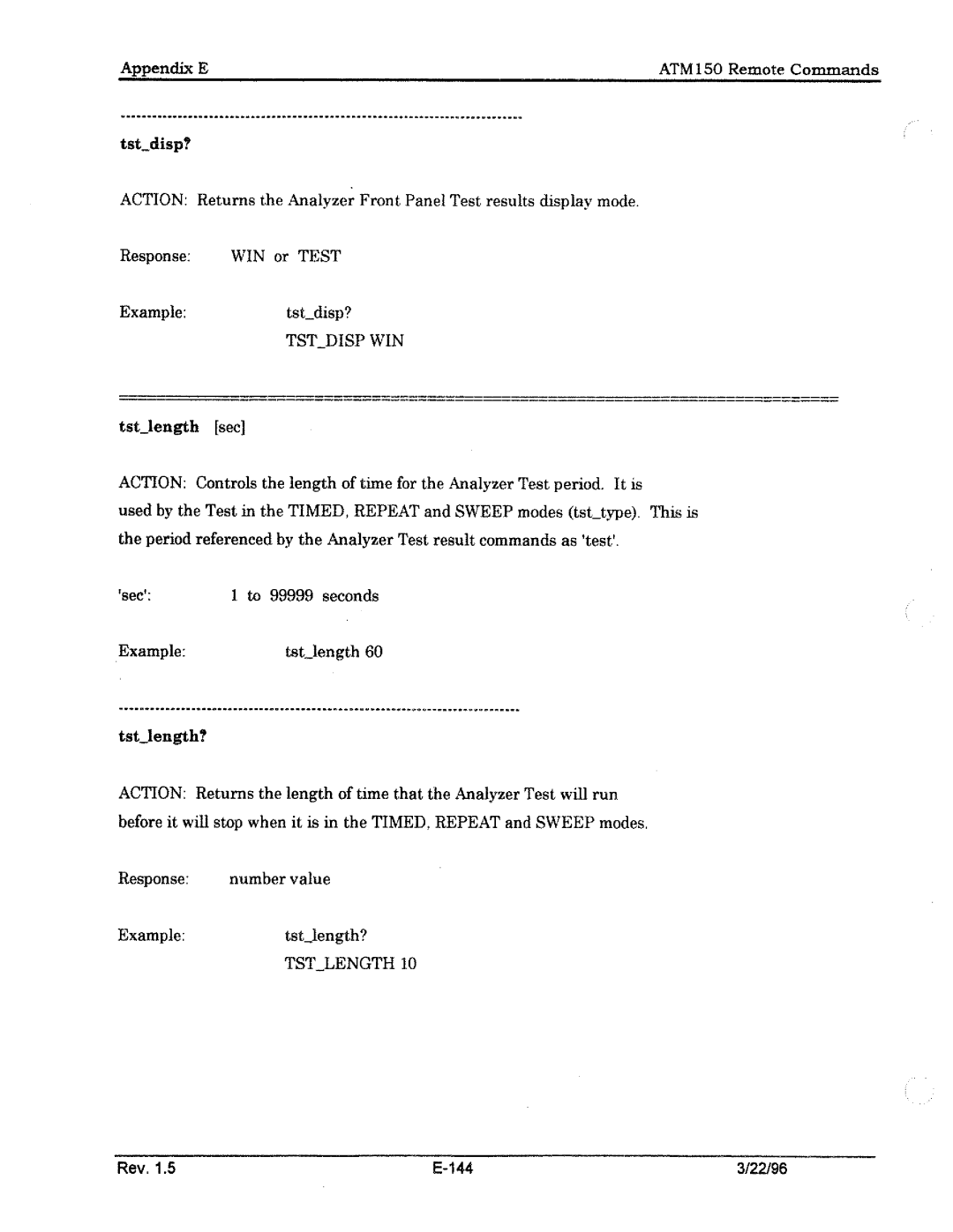 Tektronix ATM150 manual 