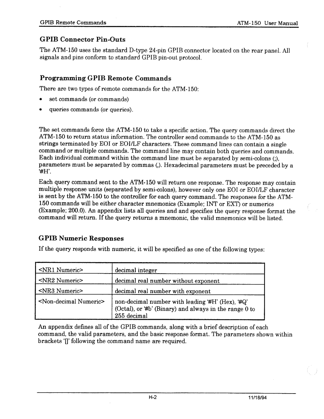 Tektronix ATM150 manual 