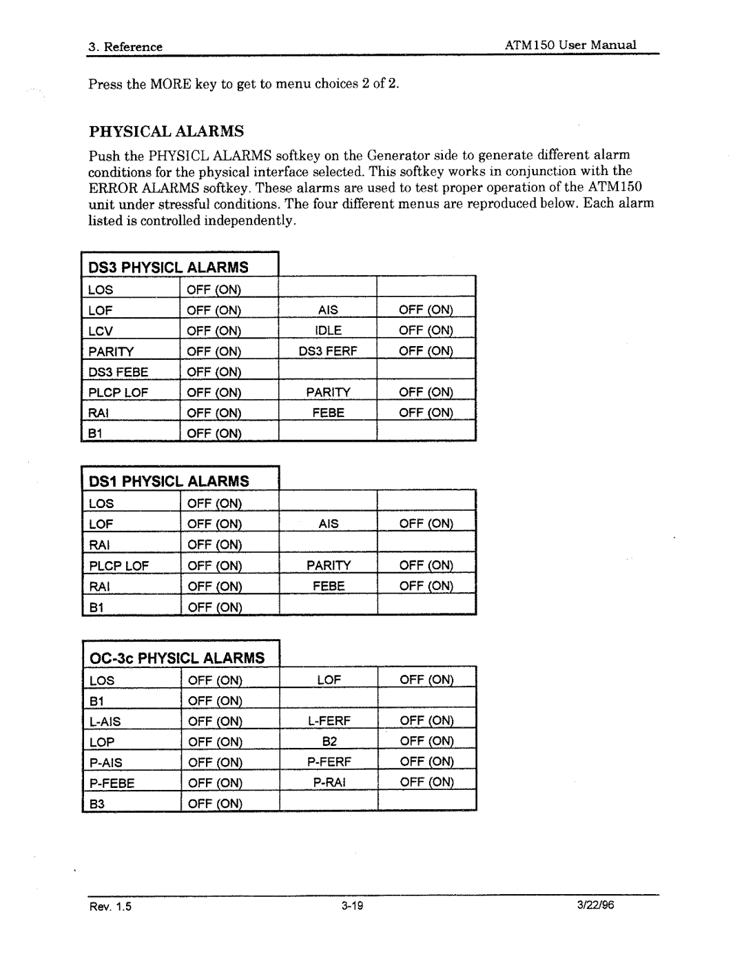 Tektronix ATM150 manual 