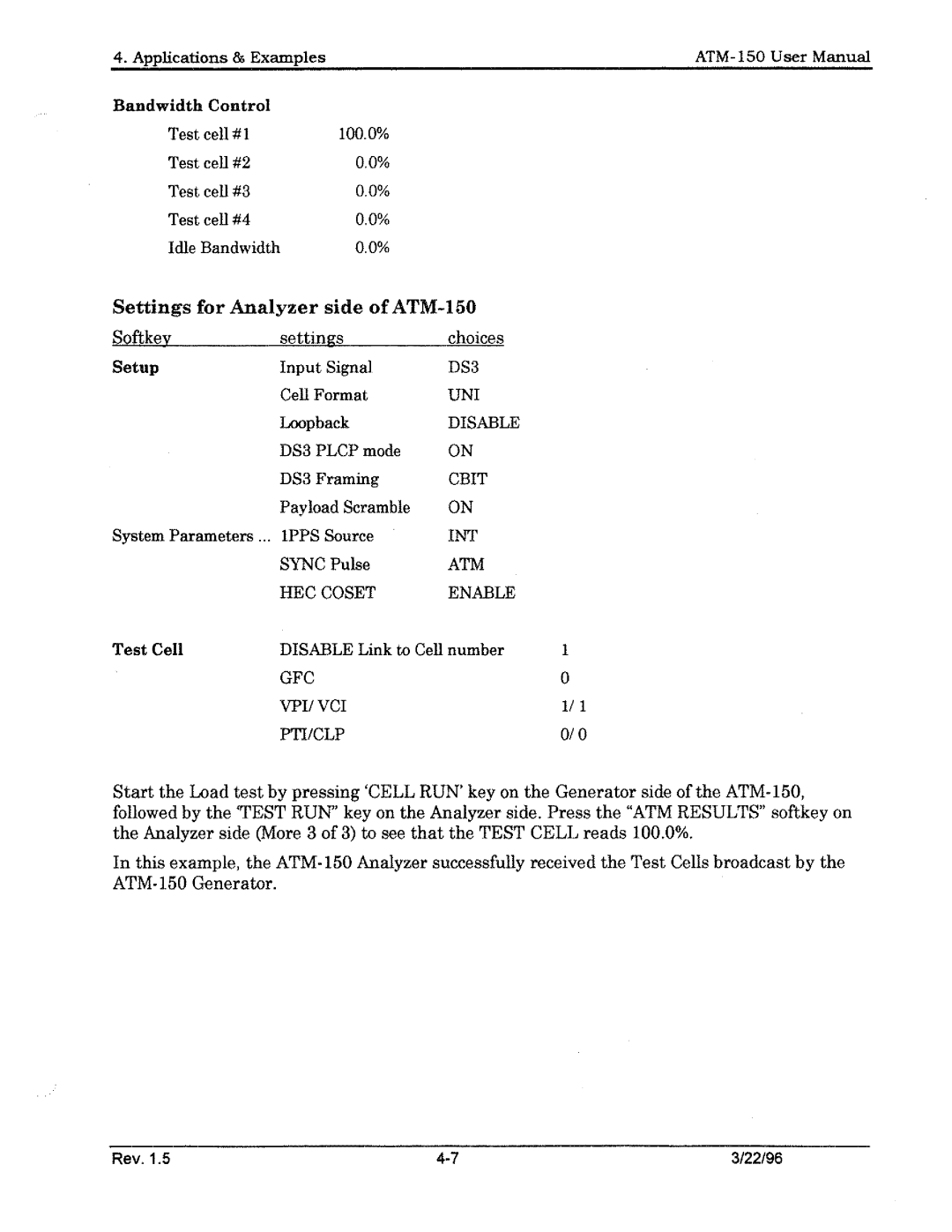 Tektronix ATM150 manual 