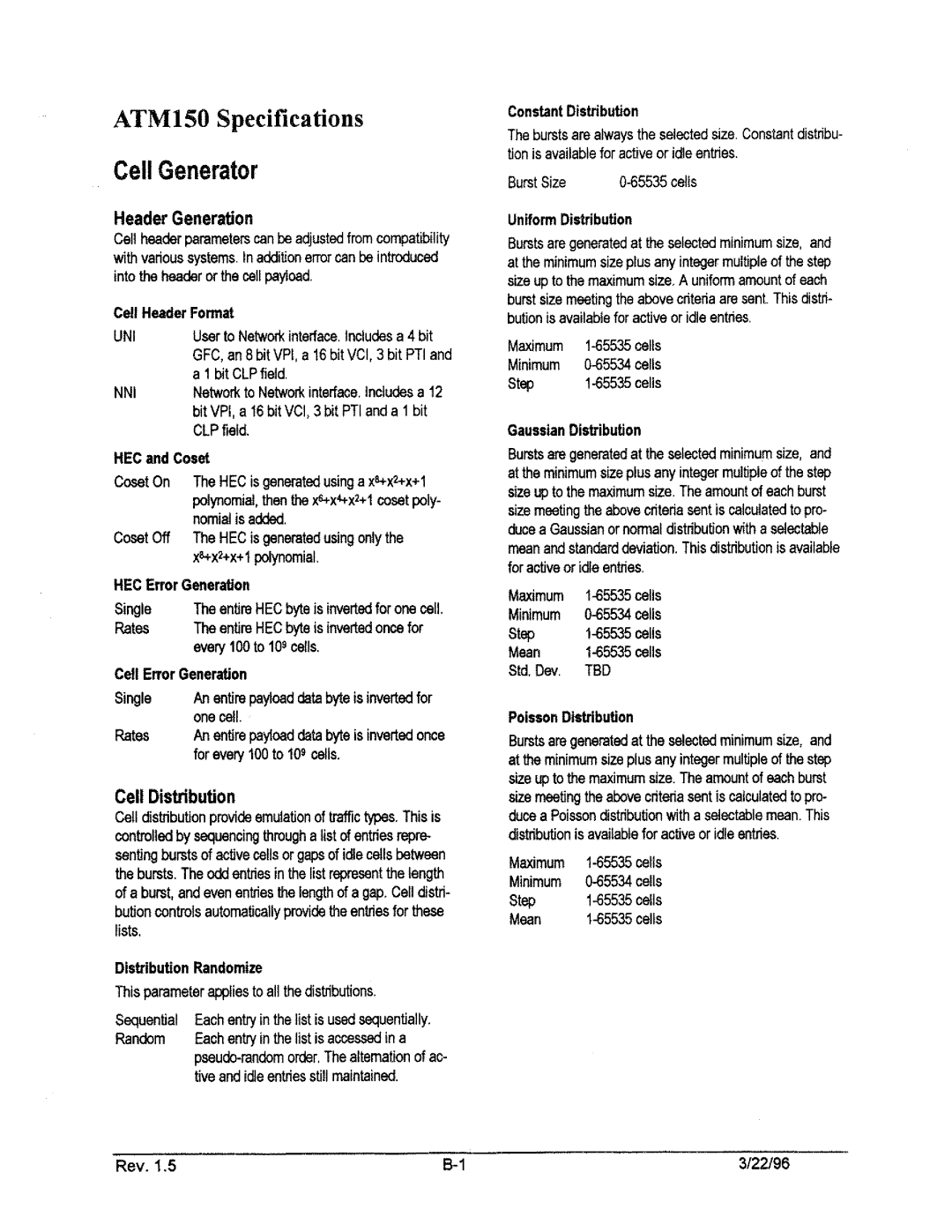 Tektronix ATM150 manual 