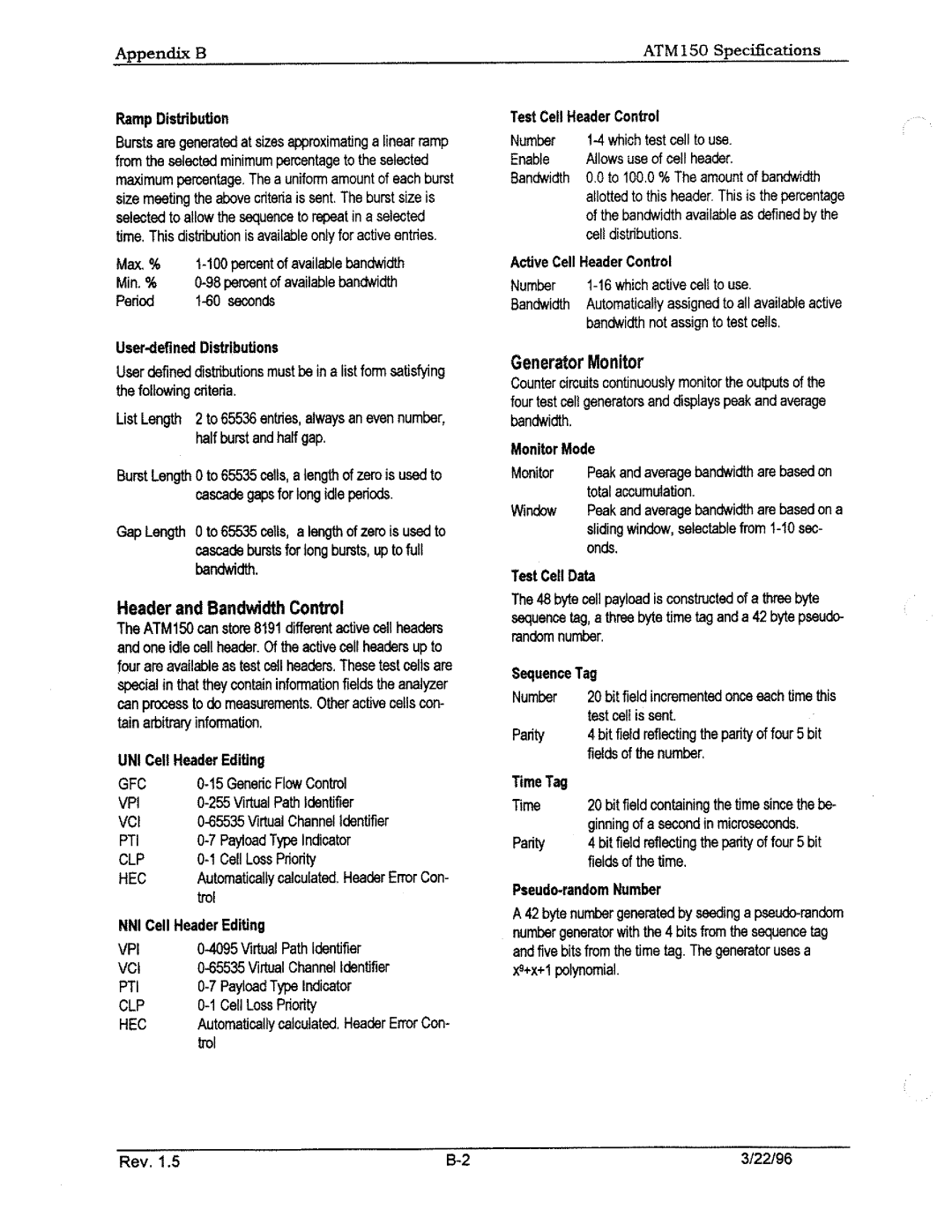 Tektronix ATM150 manual 