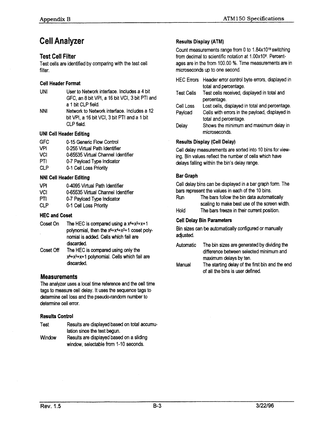 Tektronix ATM150 manual 