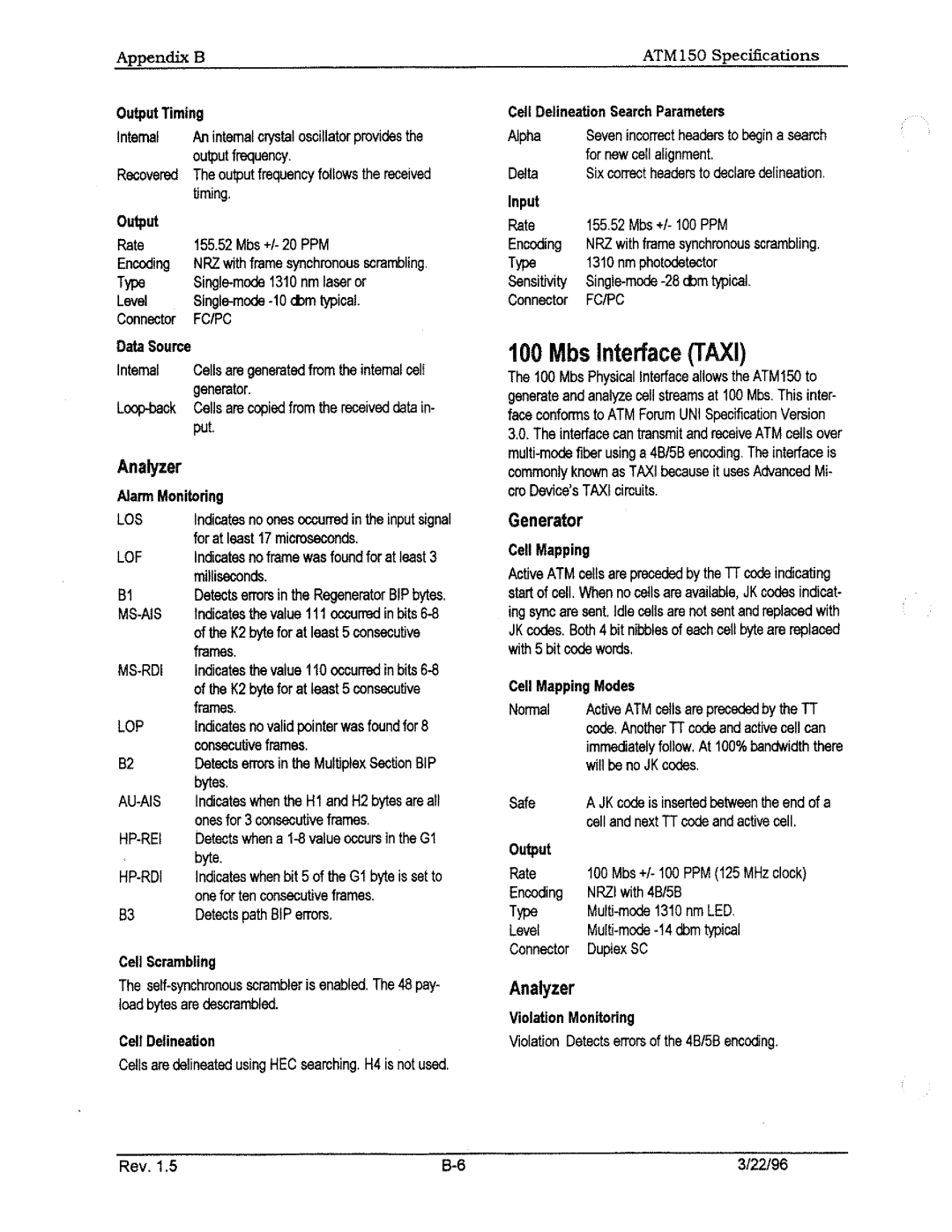 Tektronix ATM150 manual 