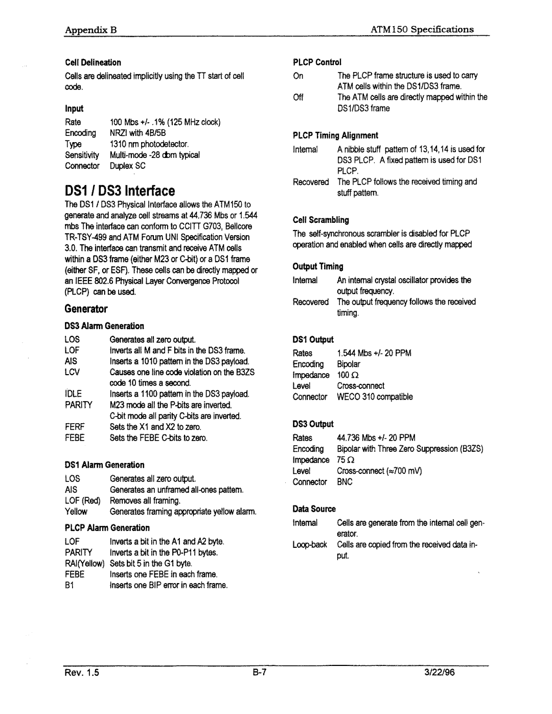 Tektronix ATM150 manual 