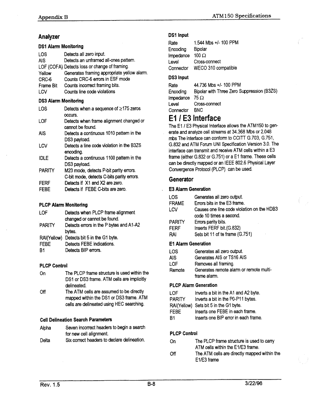 Tektronix ATM150 manual 