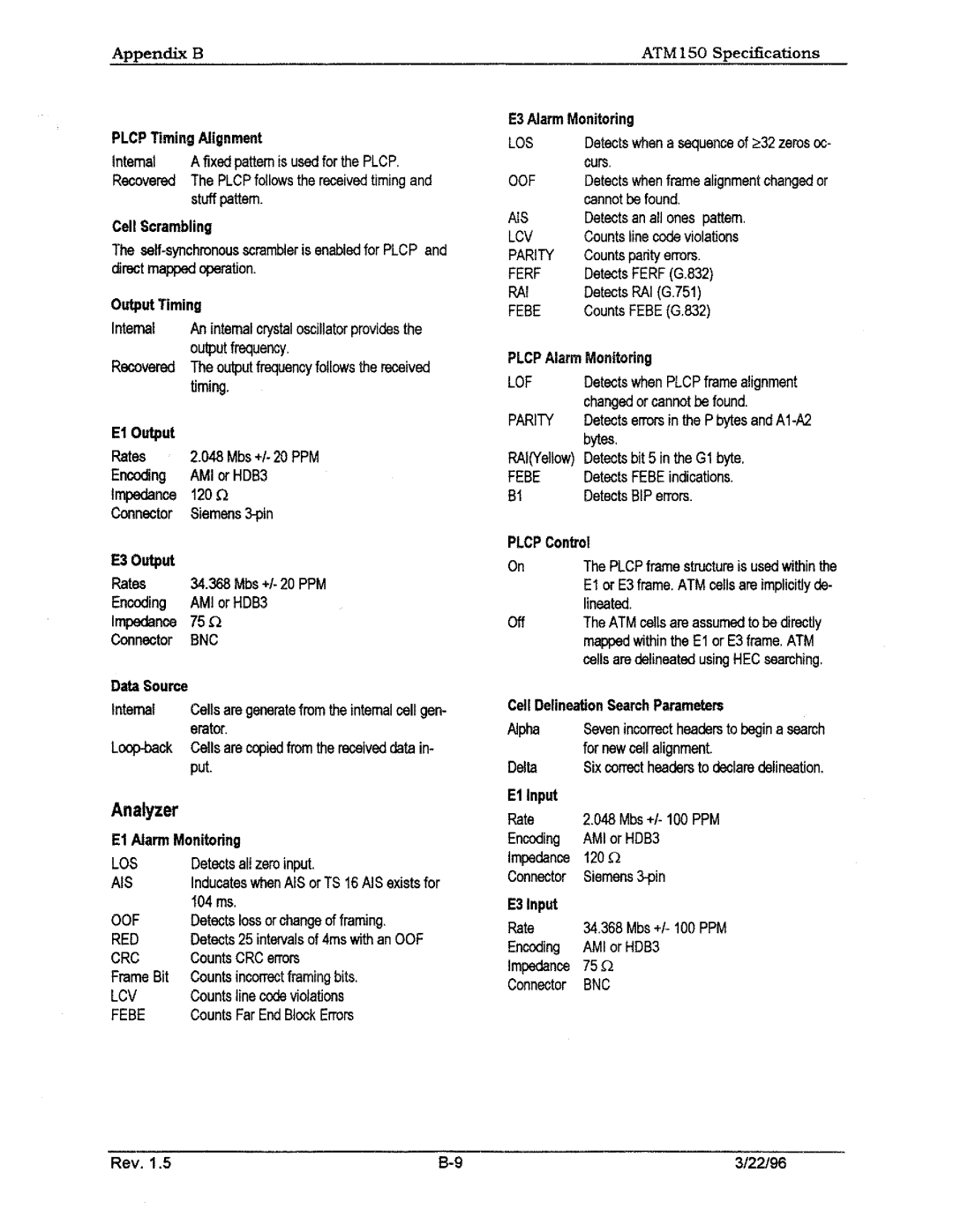 Tektronix ATM150 manual 