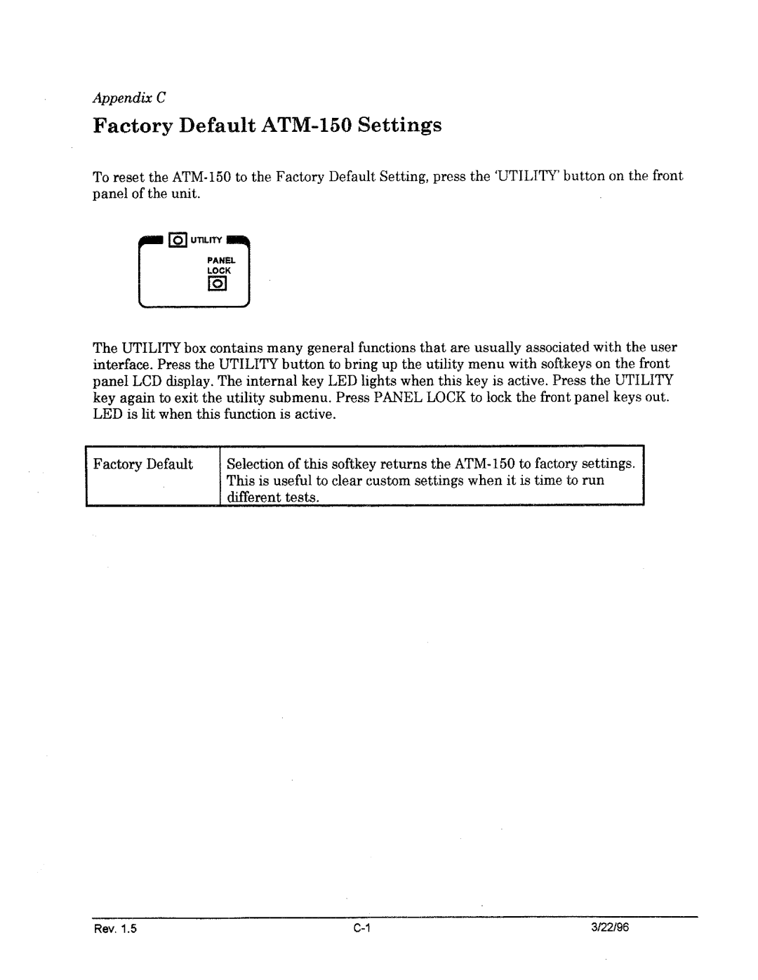 Tektronix ATM150 manual 