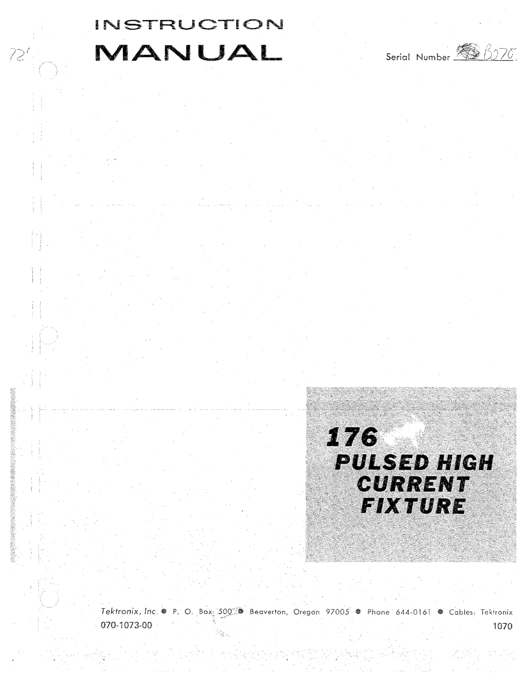 Tektronix B070 manual 