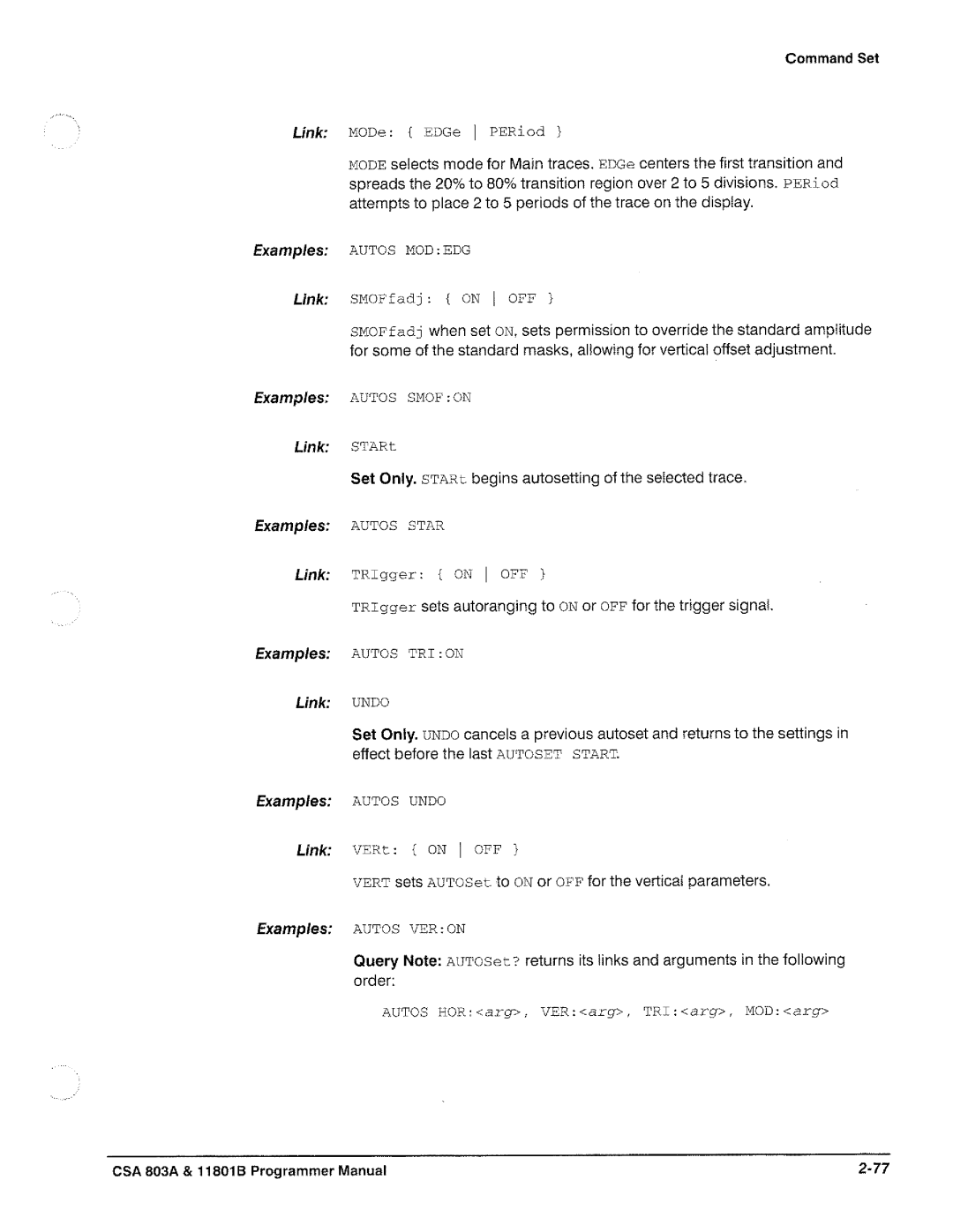 Tektronix 11801B, CSA 803A manual 