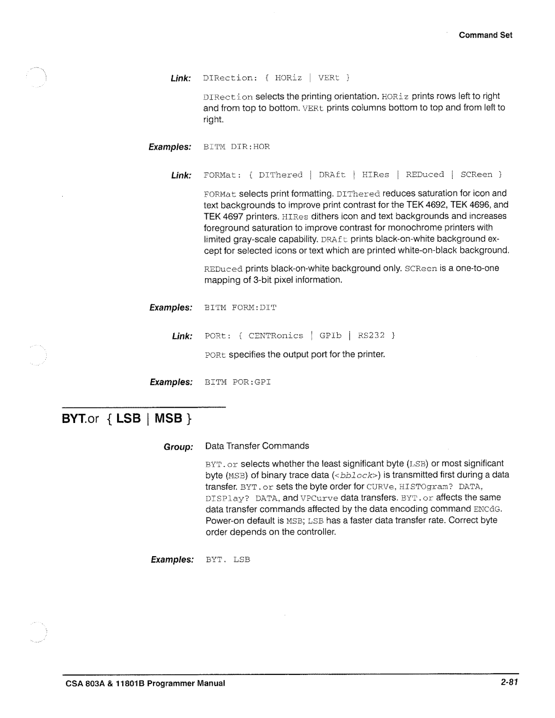 Tektronix 11801B, CSA 803A manual 