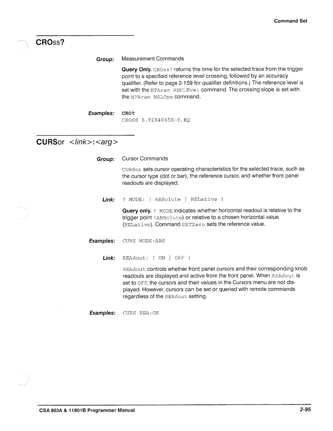 Tektronix 11801B, CSA 803A manual 