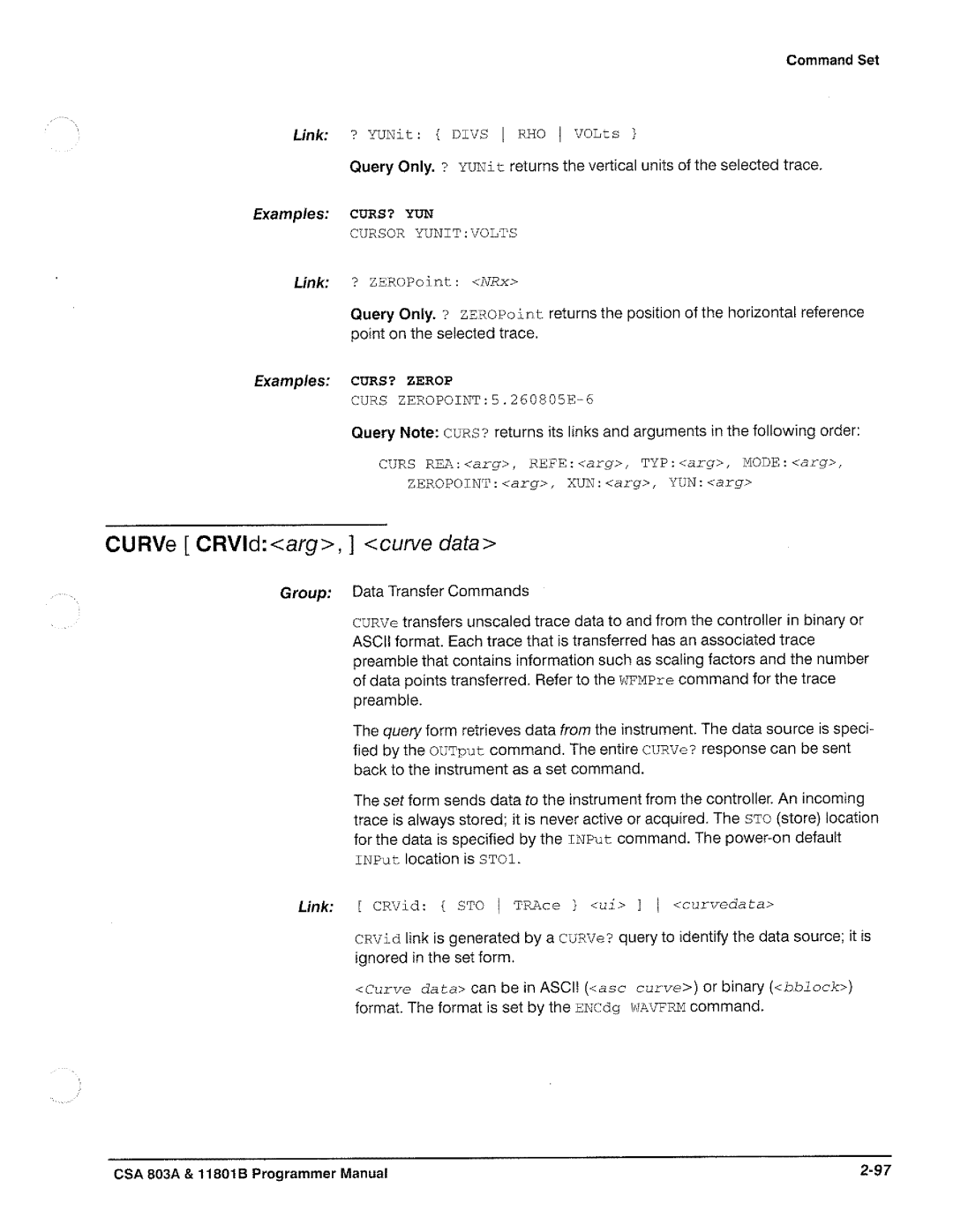 Tektronix 11801B, CSA 803A manual 