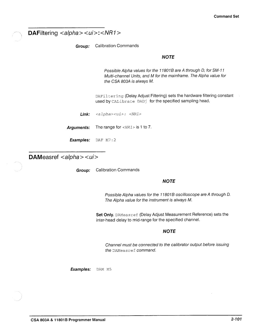 Tektronix 11801B, CSA 803A manual 