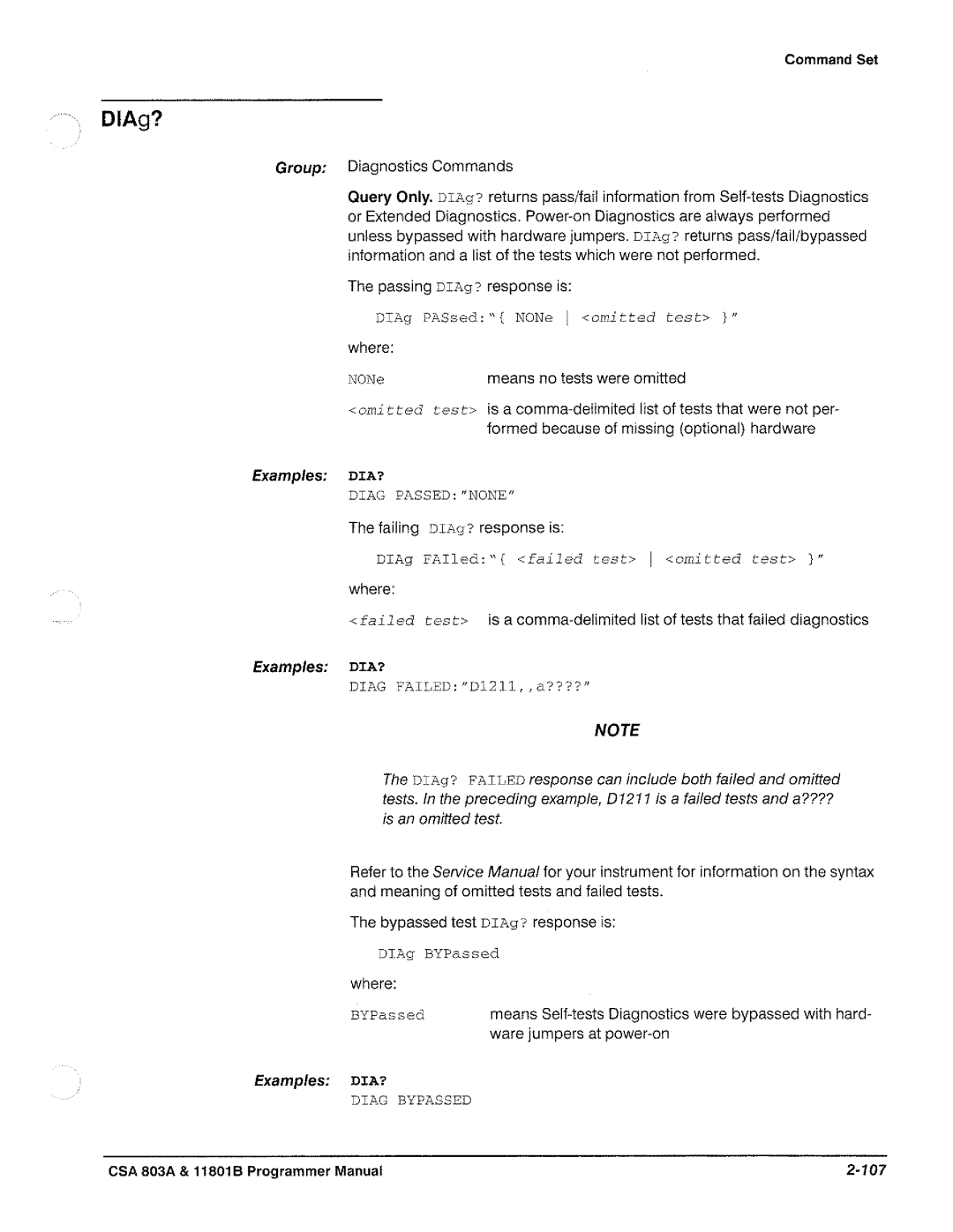 Tektronix 11801B, CSA 803A manual 