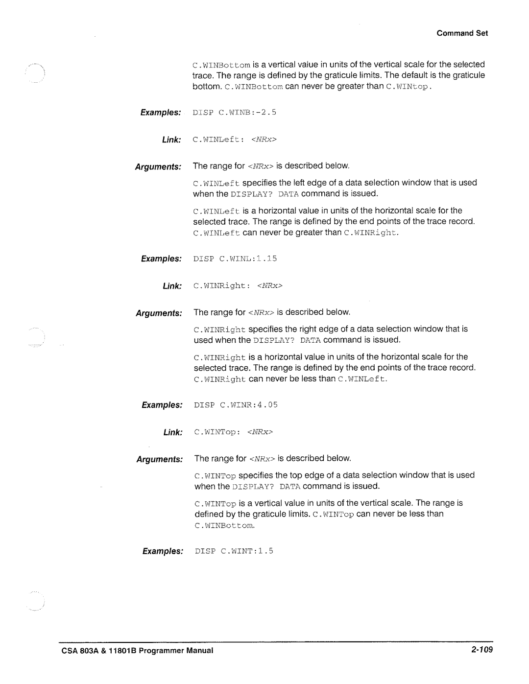 Tektronix 11801B, CSA 803A manual 