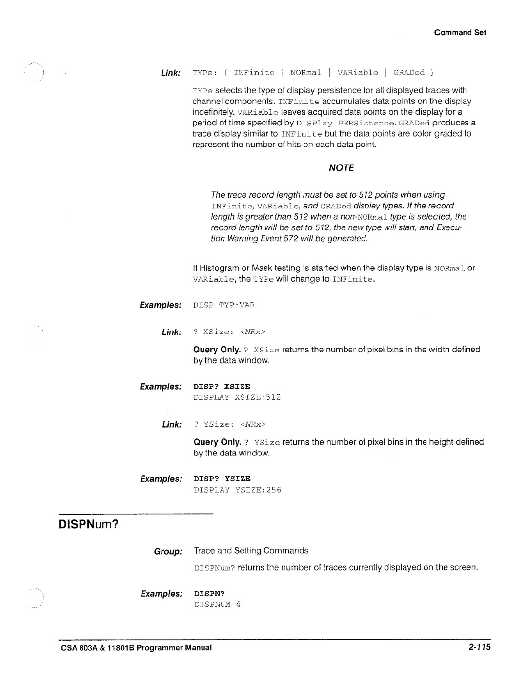 Tektronix 11801B, CSA 803A manual 