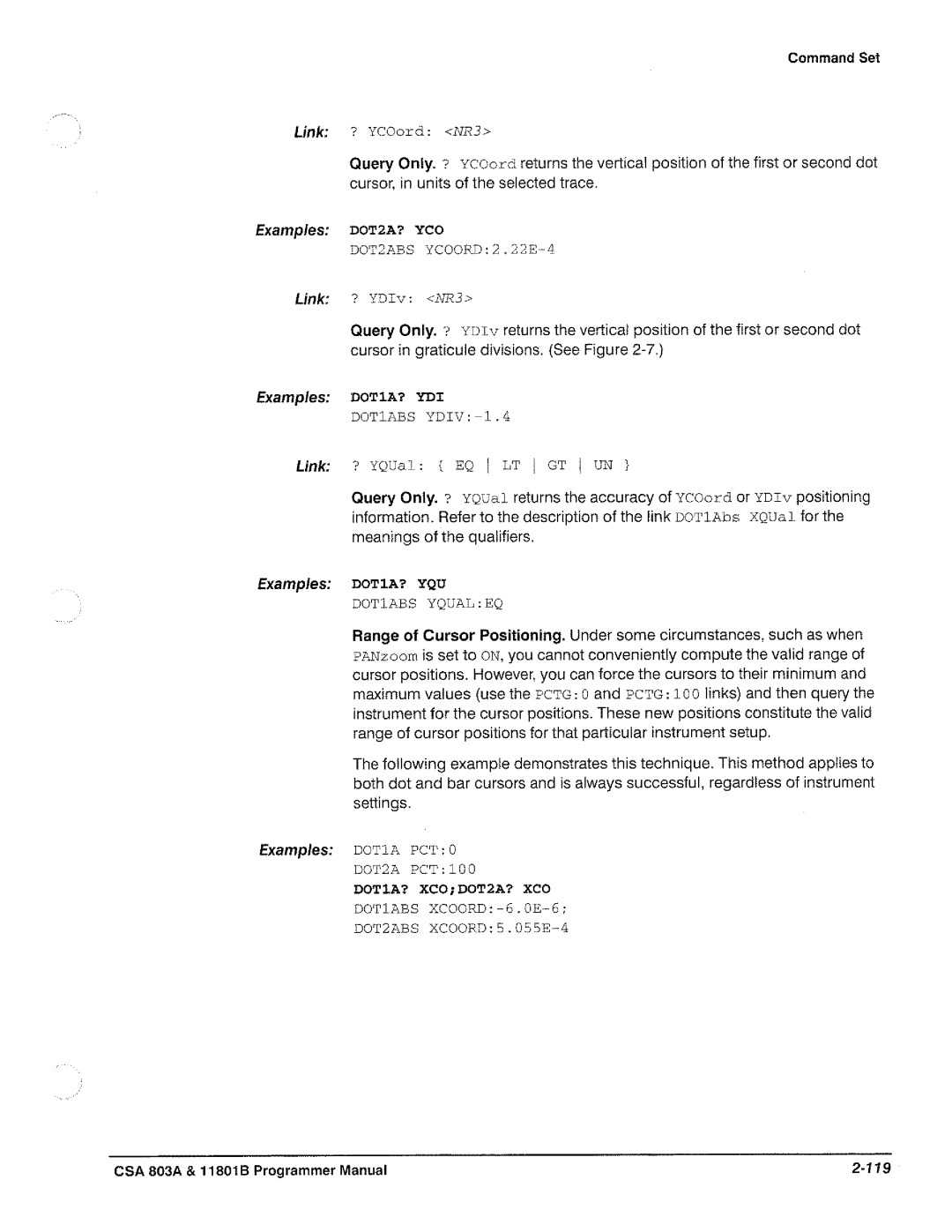 Tektronix 11801B, CSA 803A manual 