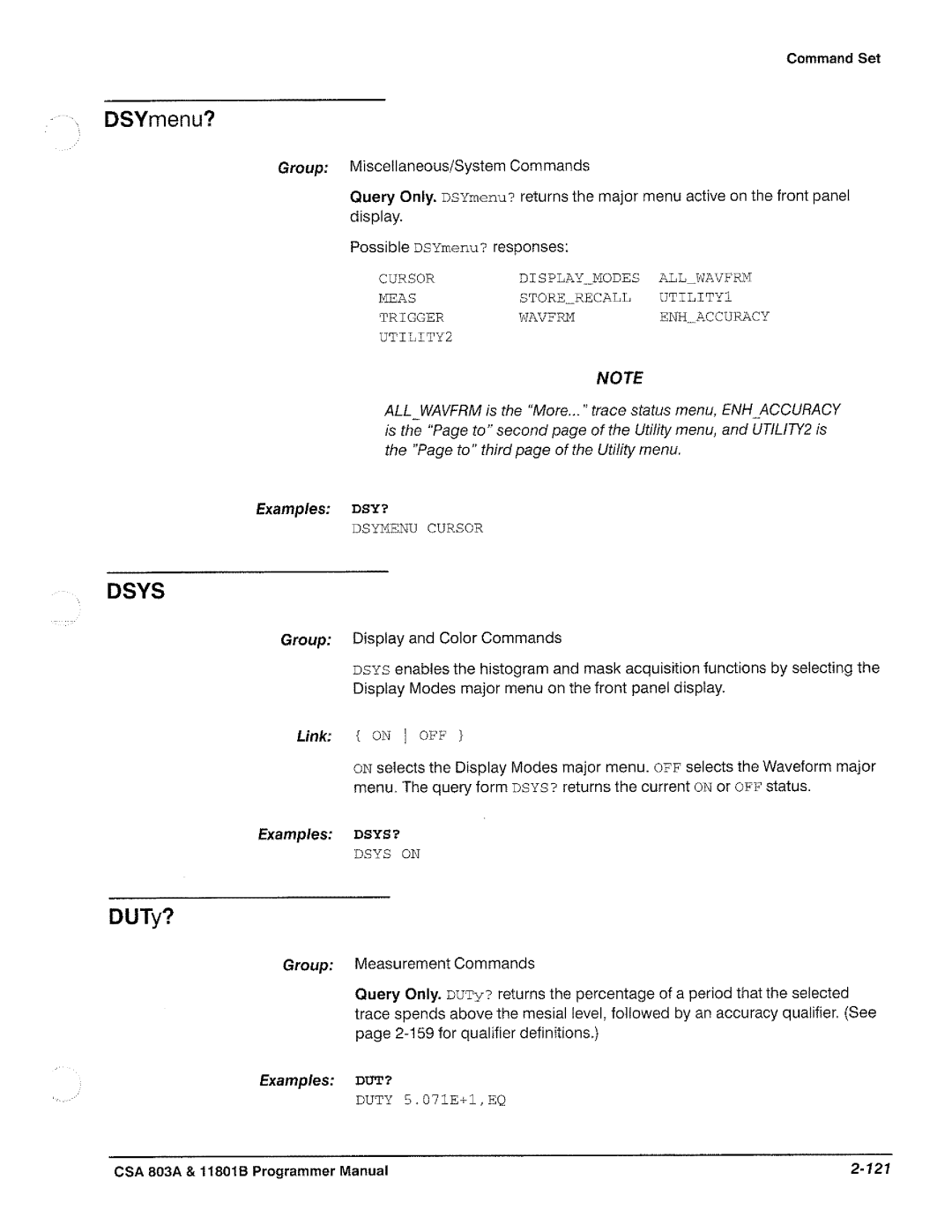 Tektronix 11801B, CSA 803A manual 